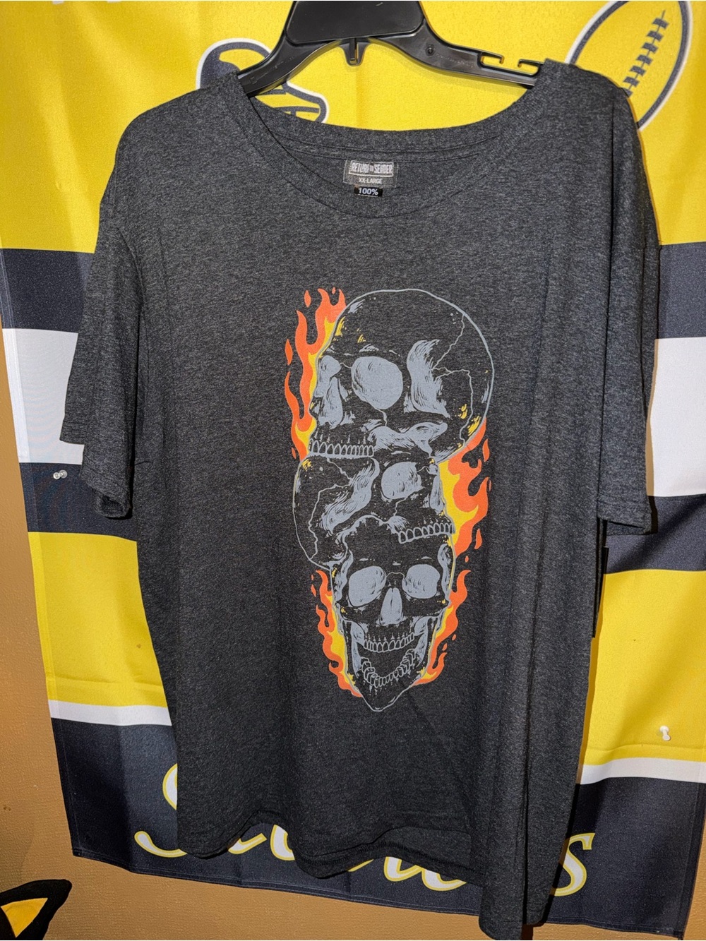 Return To Sender Skull Flames Graphic T Shirt Men’s Size XXL Brand New With Tags